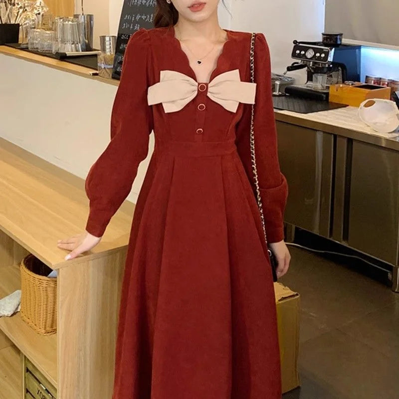 Women's Design French Dress for Women's Spring Autumn New Chic Little Black Skirt